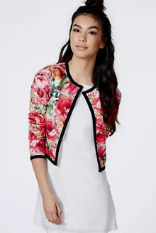 jkb4037 장미무늬 숏 재킷. 해외수입여성의류