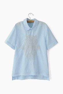 tsd0200(bsd4249 )호랑이 반팔 카라 셔츠. 수입보세여성의류